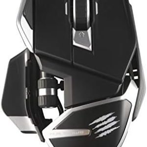 Mad Catz The R.A.T. DWS Dual Mode Wireless Gaming Mouse: Bluetooth 5.0 and 2.4G Wireless -16000 DPI – 14 Programmable Buttons – 2 Interchangeable Palm Rests – 3 Interchangeable Pinkie Rests, Black